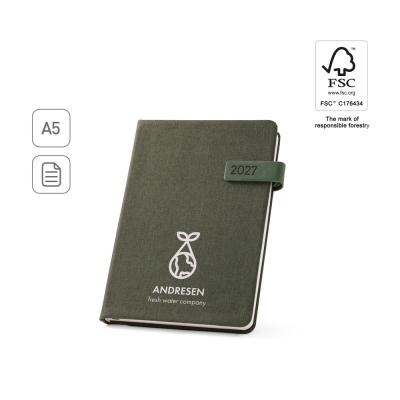 Agenda A5 diaria de PET reciclado personalizadas